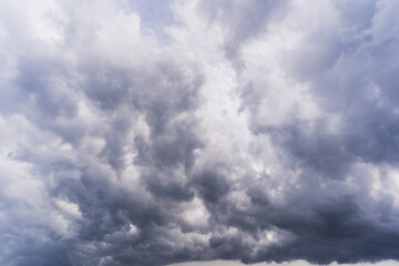Stormy clouds and dark sky before rain
