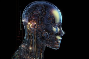 Advanced Artificial Intelligence Robot Created with Generative AI