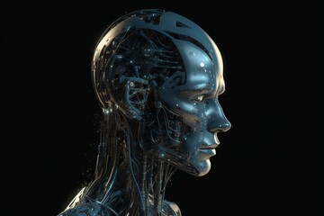 Advanced Artificial Intelligence Robot Created with Generative AI