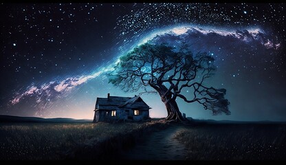 Lonely House Art using Generative AI | 300 dpi