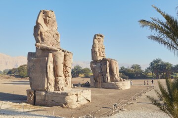 The Stunning Colossi of Memnon on the West Bank of Luxor, Egypt