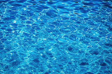 serene blue swimming pool with gentle ripples on the surface Generative AI