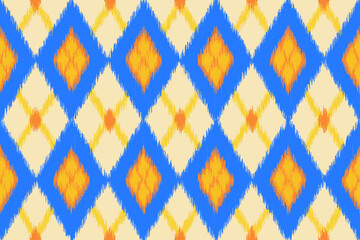 Ikat geometric tribal ethnic pattern. African, Native American, Indian, Mexican, Moroccan style. Design for clothing, fabric, carpet, wallpaper, textile, home decor, texture, rug, print.