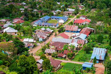 Obraz premium countryside town of flores island, indonesia