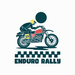 Obraz na płótnie Canvas enduro rally, suitable for logo designs, t-shirts, posters or business cards