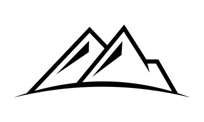 icon simple mountain vector