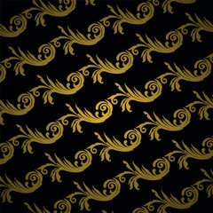 seamless floral pattern with leaves