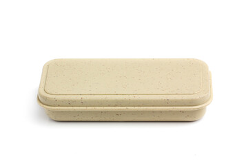 lunch box isolated on white background. plastic box