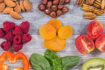 Healthy nutritious food as source natural vitamin E, fiber and other minerals