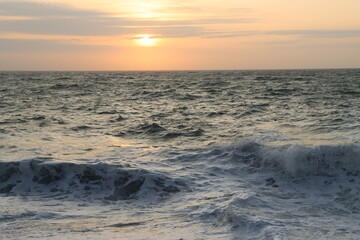 Sunrise over the sea in fine weather