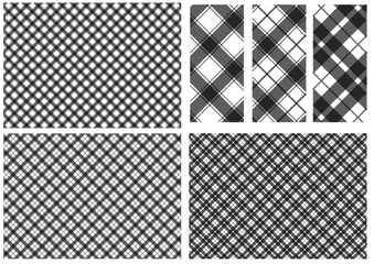 黒いチェック柄の背景素材
