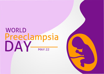 World preeclampsia day may 22 vector illustration, suitable for web banner poster or card campaign