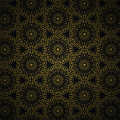 seamless pattern with golden elements