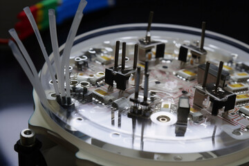 equipment technology bright industrial electricity led lamp light production electronic. Generative AI.