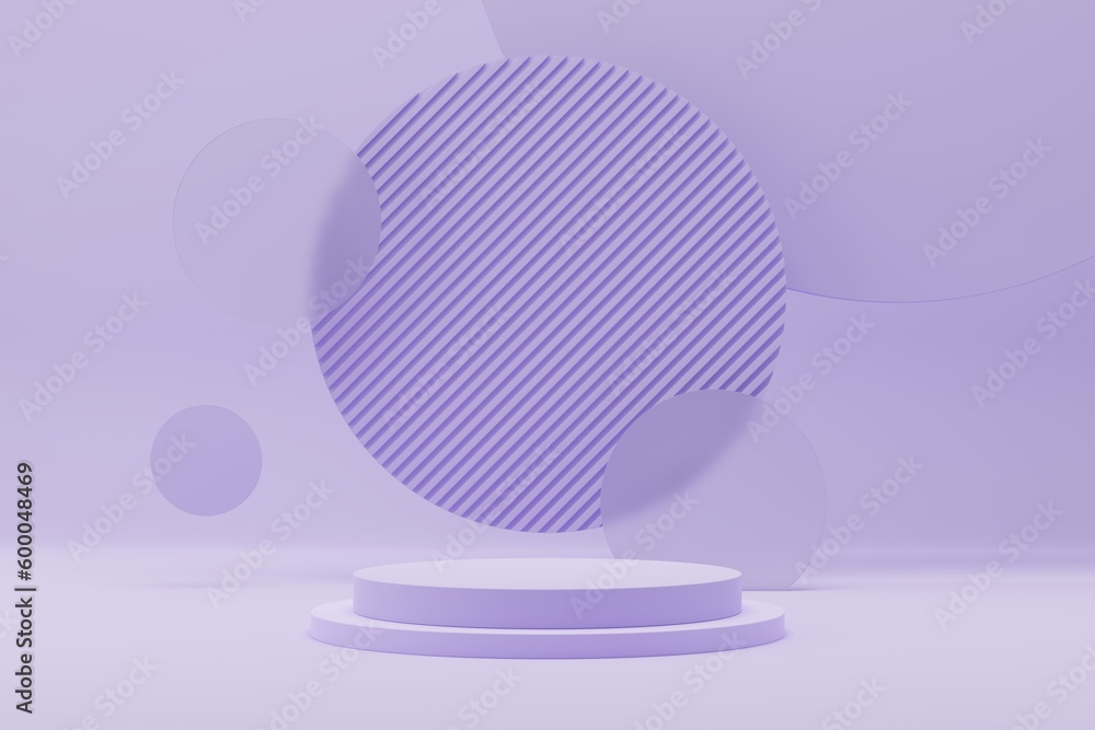 Poster abstract 3d background. product display scene with geomatric podium platform. purple background with