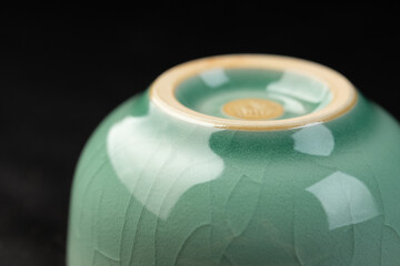 Longquan celadon from China, Chinese high-end tea set, celadon tea set with crack decoration,...