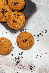 top view yummy sand cookies perfect sweets for tea on a white background sweet biscuit tea cookies cake sugar