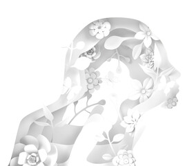 Mother's Day and Valentine's Day greeting card, 3D rendering of celebrations on special days.