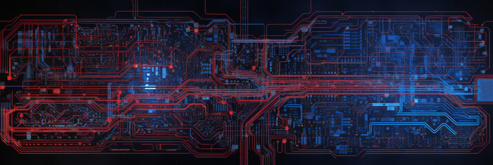 デジタル技術ネットワーク データと通信の概念の抽象的な背景　Generative AI 