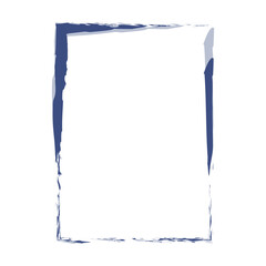 Grunge frame shape icon, vertical rectangle decorative vintage border doodle element for simple banner design in vector illustration