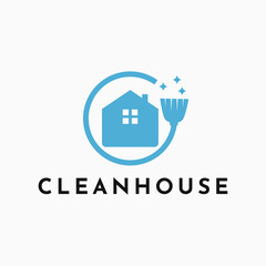 illustration vector graphic simple clean house logo design template