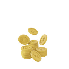 3D coins stack icons.