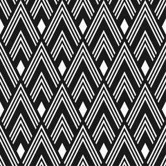 Classic geometric black and white ornament. Vector seamless pattern. Best for textile, home decor, wallpapers, wrapping paper, package and web design.
