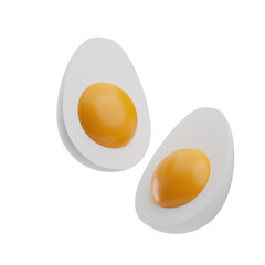 breakfast boiled eggs 3d illustration
