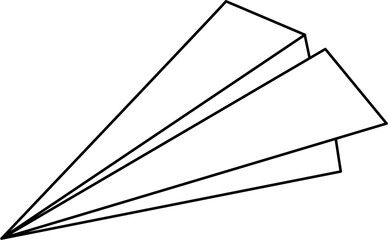 Paper Plane Outline Illustration