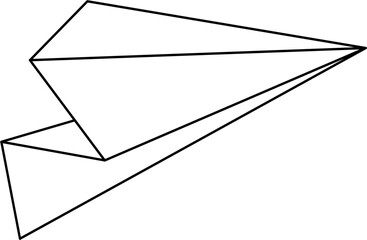 Paper Plane Outline Illustration