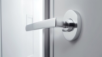 Special modern chrome door handle so that even the smallest parts radiate elegance. Generative AI Technology 