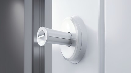 Naklejka premium Special modern chrome door handle so that even the smallest parts radiate elegance. Generative AI Technology 