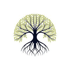 Vibrant tree logo design, tree vector. Tree of life logo design inspiration