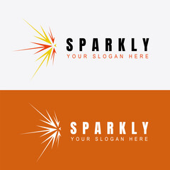 Spark logo design concept. Night logomark illustration. Can representing travel, adventure, smart, holiday, star, and floral.