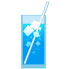 飲み物　炭酸水のサイダーソーダジュースイラスト