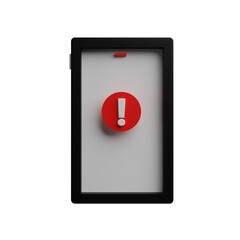 Smartphone with exclamation mark