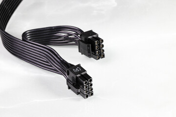 8 pins connector of the power supply wire for video card, additional power 6+2, mining, selection...