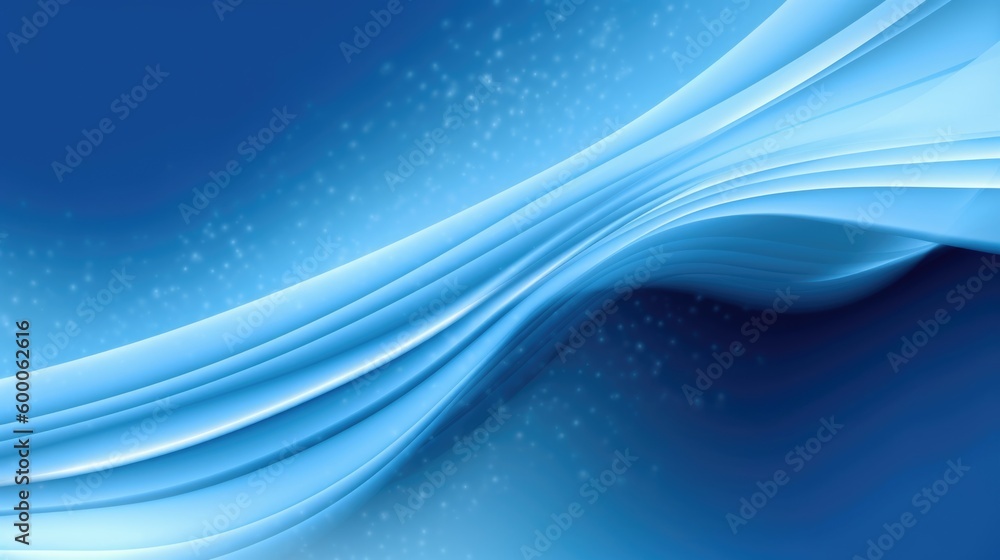Poster abstract wave curve design background in shades of blue. generative ai aig21.