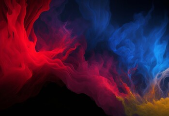 A Splat of Abstract Energy and Vibrant Colours. Generative AI.