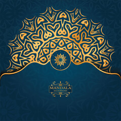 Luxury mandala background with golden arabesque pattern
