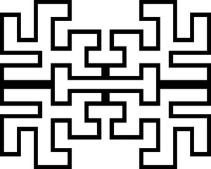 black and white maze pattern game seamless wallpaper .