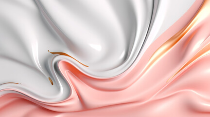 wavy fabric luxury background. Abstract smooth wave background. Generative AI