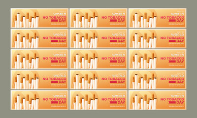 happy world no tobacco day banner template vector design