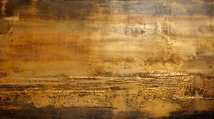 Obraz premium Gold paint on the wall as a background. Texture for design.