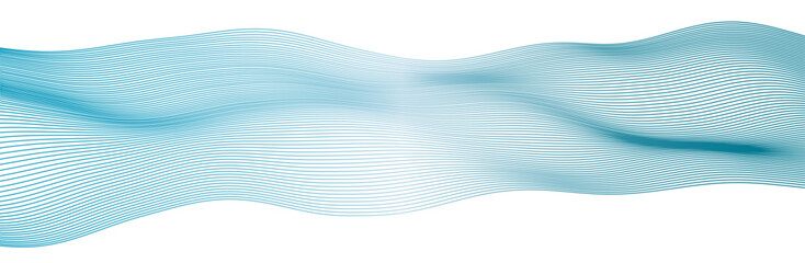 Plakat abstract Blue water stripe wave background. Blue minimal round lines abstract background. Abstract blue wave lines pattern background. Vector file