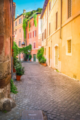 street in Trastevere, Rome, Italy