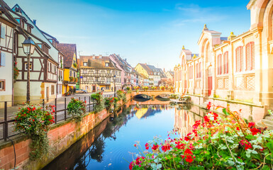Fototapeta premium Colmar, beautiful town of Alsace, France