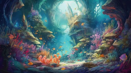 Obraz na płótnie Canvas beautiful under water natural scenes