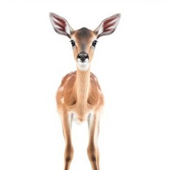 Baby Antelope isolated on white (generative AI)