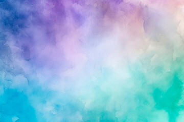 Abstract watercolor background, blue and purple gradient on watercolor paper - Generative AI